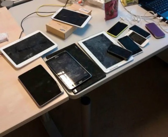 Debugging the UI on multiple physical mobile devices